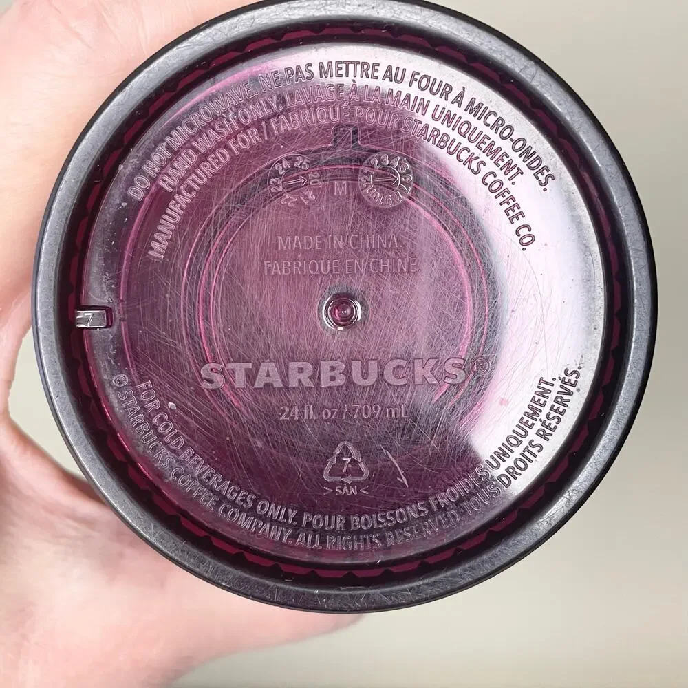 Starbucks Berry Plum Disco Grid Tumbler 24oz Venti